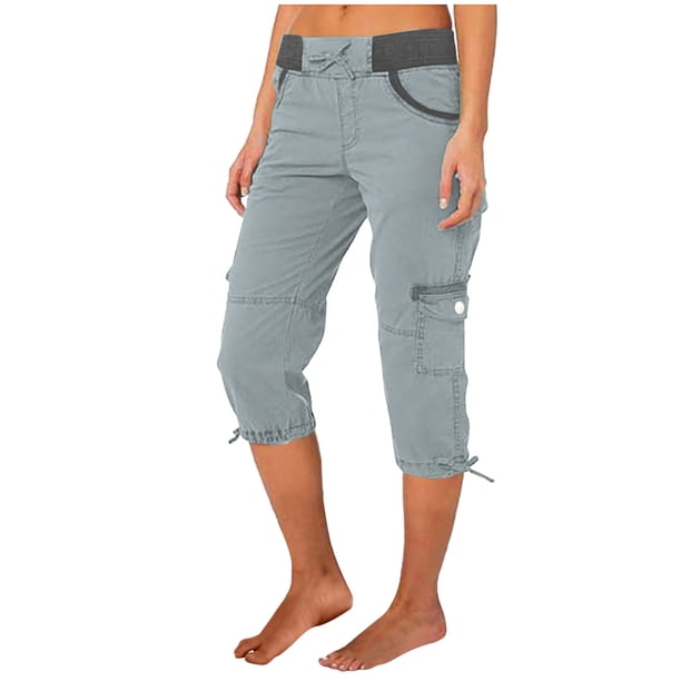 MKLEKYY Pantalones Cortos Informales De Verano Para Mujer, Pantalones Cortos Deportivos Informales Para Exteriores, Pantalones Cortos Cargo Holgados Y Finos B
