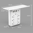 thumbnail image 3 of Klonfd Functional Power Strip With Panel Wall Extender With Shelf Space Saving Plug Expander For Bathroom Kitchen Dorm, 3 of 5