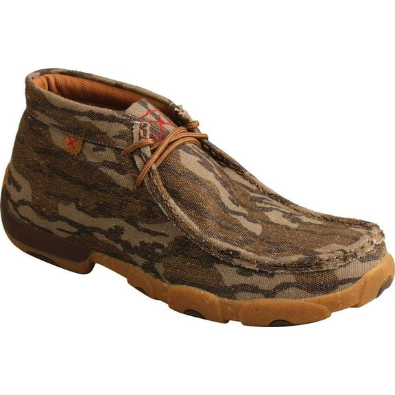 Men's Twisted X MDM0082 Mossy Oak Casual Chukka Driving Moc Camo Eco Tweed 13 M