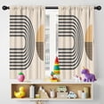 thumbnail image 5 of Blackout Kids Curtains,Brown Boho Geometric Pattern Childrens Insulated Curtains Set Of 2,Bedroom Essentials,Toddler Room Decor 42x54in(106x137cm), 5 of 5