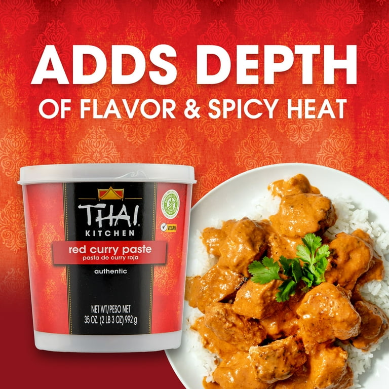 Thai Kitchen Vegan Gluten Free Red Curry Paste, 35 oz Cup
