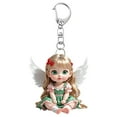 thumbnail image 2 of Keychains for Girls Cartoon Angel Girl Pattern Acrylic 2D Pendant for Handbag Backpack Accessories, for Women Bag Purse Gifts (B), 2 of 7