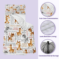 thumbnail image 4 of Gresahom Personalized Preschool Nap Mat for Toddler, Kids Sleeping Bag with Pillow and Blanket, Orange & Grey Horse Sleeping Mat for Daycare Girls and Boys, Easy Carry and Storage, 4 of 9