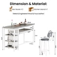 thumbnail image 4 of BAXLUXE Kitchen Table and Chairs, Bar Dining Table Set for 2,Dining Table with Chairs,Small Kitchen Bar Table Faux Marble Bar Table with Storage, 4 of 8