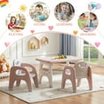 thumbnail image 3 of DOREROOM Kids Table and Chair Set, Plastic Children Activity Table with 2 Chairs, Toddler Table and Chair Set for Reading, Drawing, Snack Time, Arts Crafts, Preschool, Gift for Boys Girls, 3 of 7
