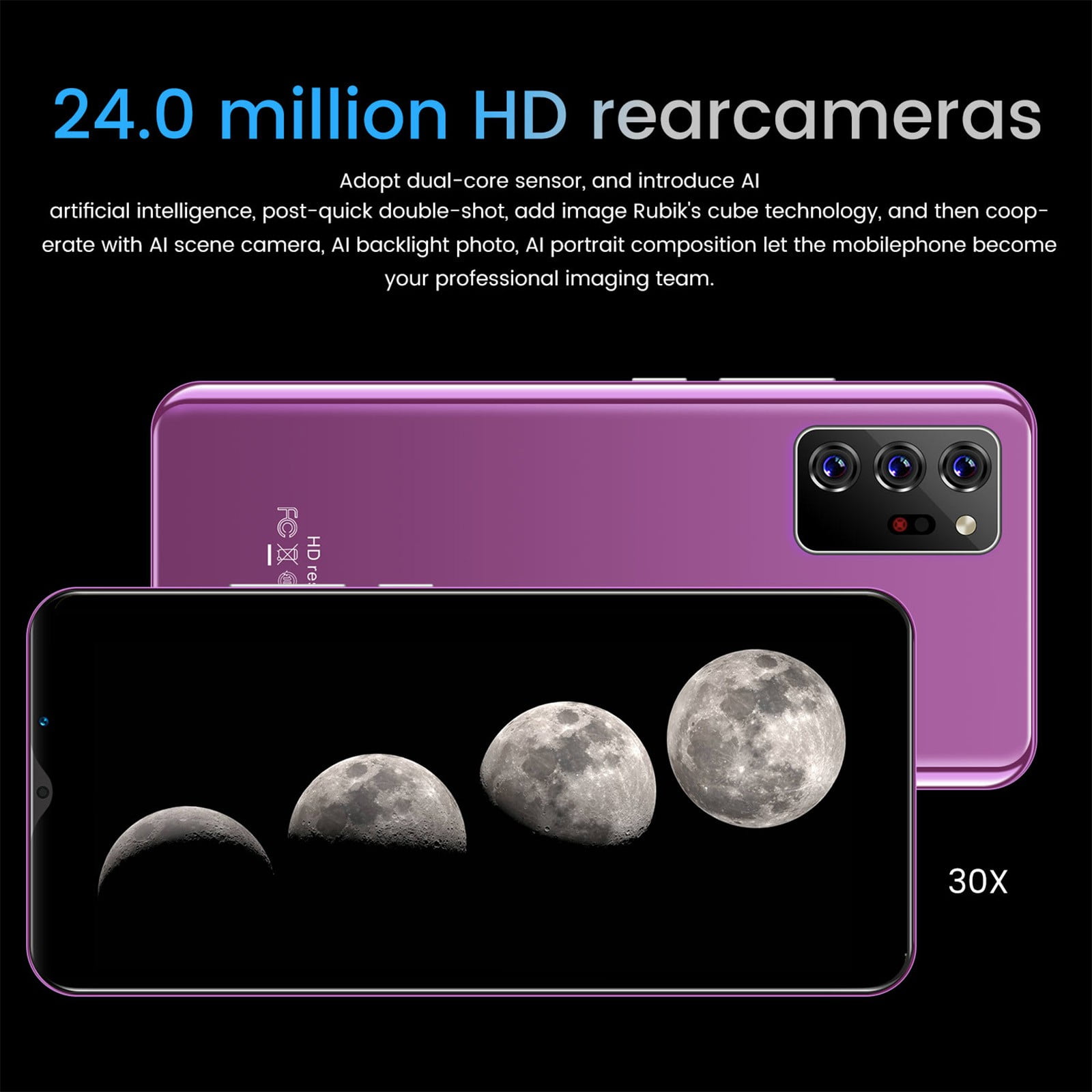 HOMBOTI Cell Phone Clearance Smartphone Straight Talk Smart Phone 8GB 6.1 Inch Screen Mobile Phone Sim Facial Unlock Game Music Phone Android System Smartphones