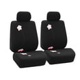 thumbnail image 2 of TLH Black Floral Seat Covers Full Set, Universal Fit for Cars, Auto, SUVs, 2 of 5