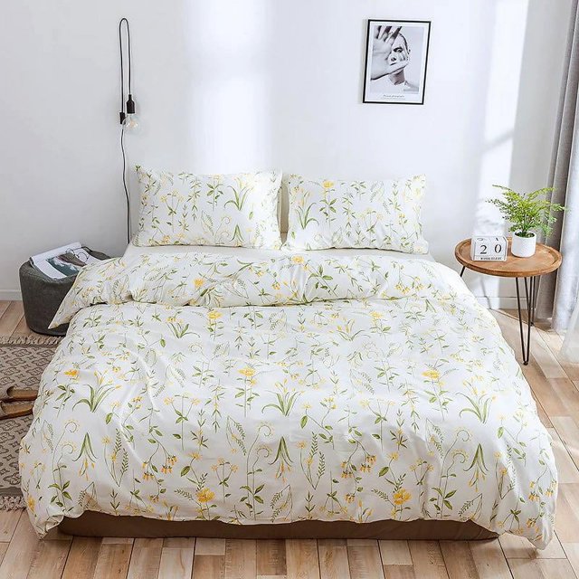 Suave juego de cama floral