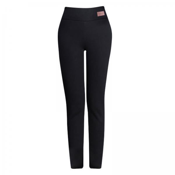 2x Pantalones Forrados de Lana Cálidos de Invierno para Mujer, Mallas Térmicas Artificiales Cálidas, Pantalones de Compresión de Lana, Medias de DYNWAVEMX Pantalones con forro polar para mujer