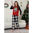 thumbnail image 4 of Pijamas familiares a juego de Navidad 2024, pijamas con estampado de imagen alegre, conjunto a juego para adultos y niños, mono de bebé + ropa para perros, 4 of 5