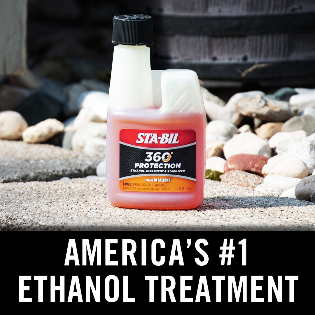 STA-BIL 360 Protection Ethanol Treatment & Fuel Stabilizer, Treats 20 Gallons, 4 fl. oz. (22281)