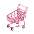 thumbnail image 2 of Miniature Shopping Cart Trolley Fun Pretend Play Toys Storage Boxes Girls Gift Rose Red, 2 of 8