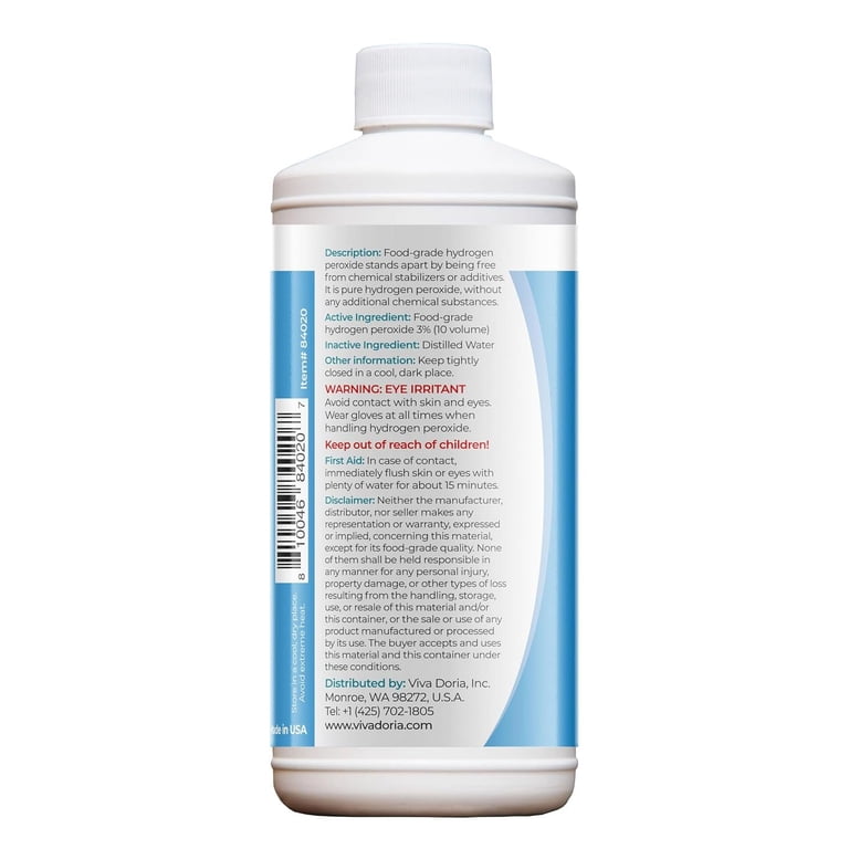 Viva Doria Hydrogen Peroxide, Food Grade, 16 fl oz - Walmart.com