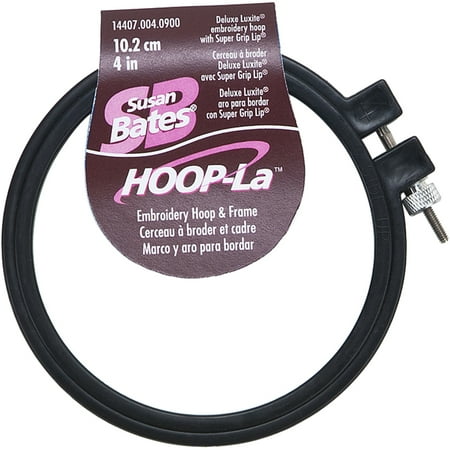 - Hoop-La Plastic Embroidery Hoop - Black-Size 4