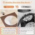 thumbnail image 3 of Comedero elevado para perros Piskyet con soporte de 2 cuencos de acero inoxidable de 55 oz, 3 of 7
