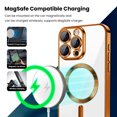 thumbnail image 6 of Entronix Magnetic Clear Case Compatible with iPhone 15 Pro Max, Flexible TPU Cover with Camera Lens Protector, Orange, 6 of 6