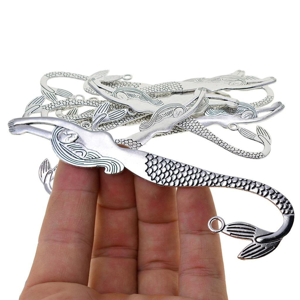 2x 10 Pcs Mermaid Bookmarks Bookmarks Bookmarks Bookmarks Paper Clips, Made of Metal