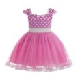 thumbnail image 1 of Robe Rose Princesse Minnie Déguisement pour Filles Robe à Pois Tout-Petit, 1 of 1