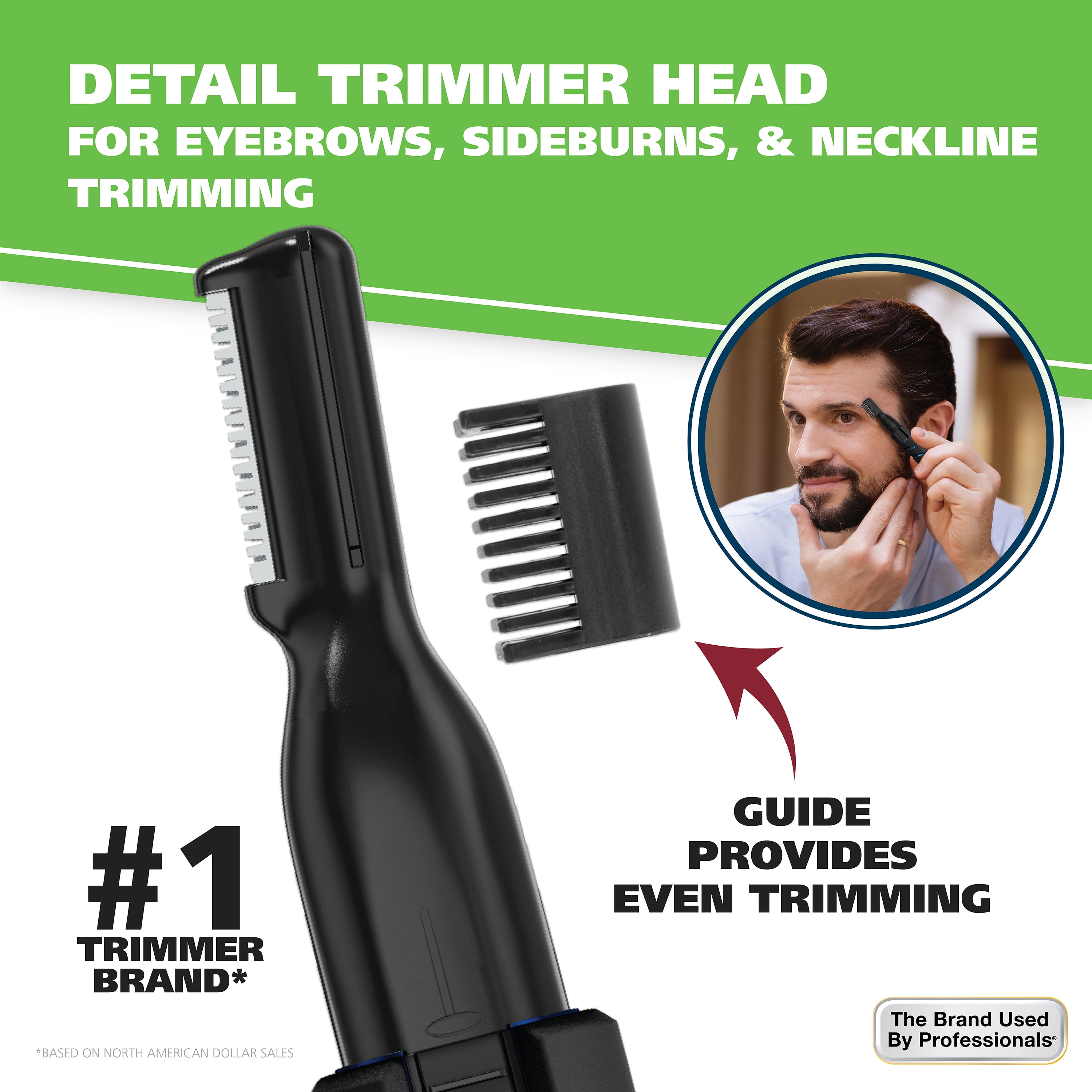 Wahl Micro Groomsman Men's Lithium Battery Powered Pen Trimmer, Black/Blue 5640-4701