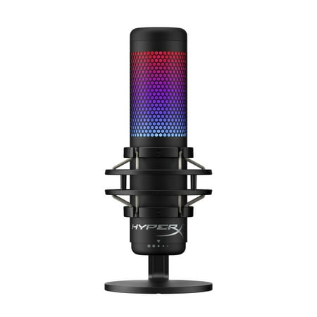 HyperX - QuadCast S Wired RGB Multi-Pattern USB Condenser Microphone for Gaming, Streaming, Podcasts, Twitch, YouTube - Black