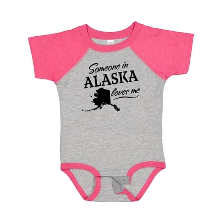 

Inktastic Someone in Alaska Loves Me Gift Baby Boy or Baby Girl Bodysuit