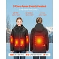 thumbnail image 2 of VEVOR Heated Jacket for Women with 7.4V Battery, Soft Shell Electric Heating Coat, Windproof Waterproof Lightweight Outerwear with 5 Heating Zones & 3 Heat Settings, Machine Washable, 2 of 9
