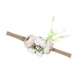 thumbnail image 5 of Bebé niñas recién nacido tela suave rosa flor diademas diadema lazo para el cabello mejor Cremoso, 5 of 5