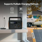 400W Portable Power Station, FlashFish 109200mAh/400Wh Peak 800W Solar Generator With 110V AC Outlet/3 DC Ports/3 USB Ports/LED light, Backup Battery Pack Power Supply for Outdoor Camping Emergency