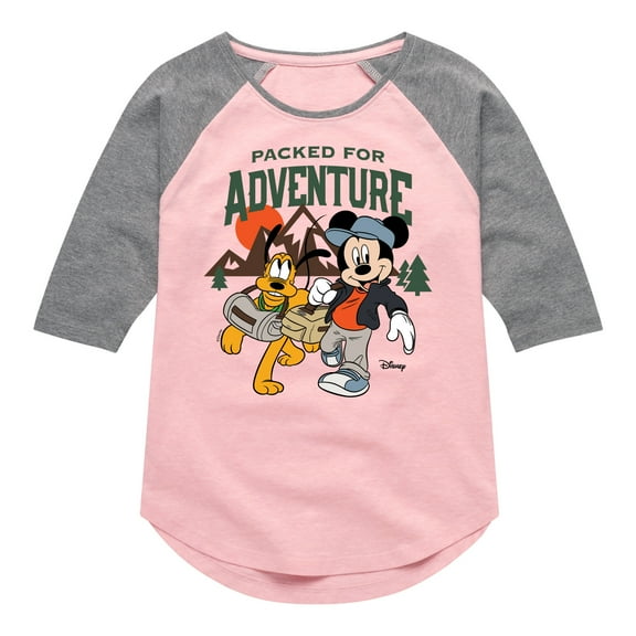 Disney Standard - Packed For Adventure Pluto Mickey - Toddler & Youth Girls Fleece Dress