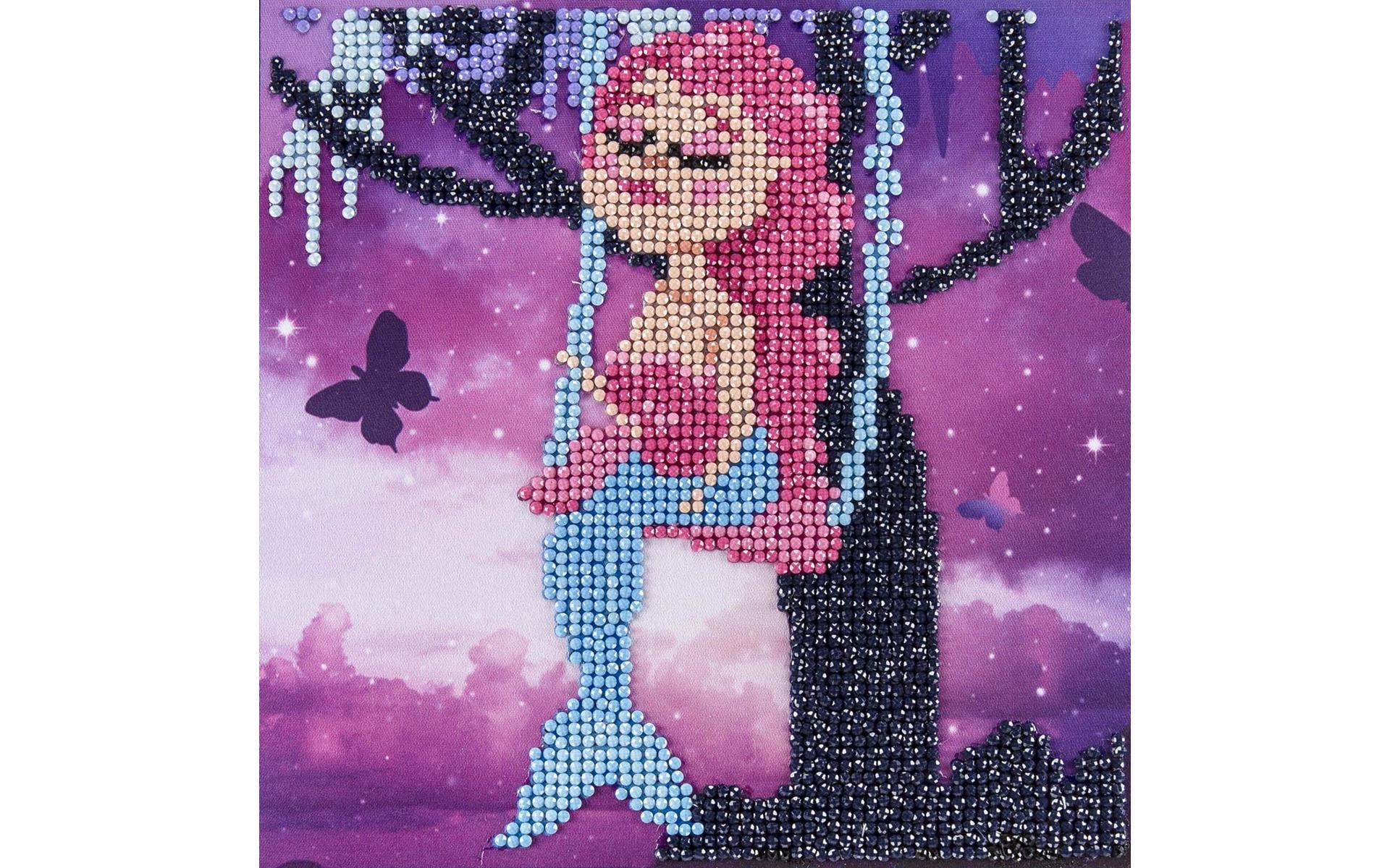Diamond Art Kit 8x8" Sparkle Swinging Mermaid