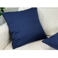 thumbnail image 3 of Aiking 2 Pieces of 18" x 18" Brushed 100% Polyester Decorative Throw Pillow Covers, Zipper Closure, Navy, 3 of 4