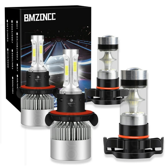 BMZONCC for 2008-2010 Dodge Grand Caravan LED Headlights Kit High/Low Beam FogLight 4pcs