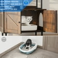 thumbnail image 4 of Dextrus Cat Litter Box Enclosure,Hidden Litter Box Furniture Cabinet with Shelves,Charging Station and Feeding Station Rustic Brown, 4 of 5