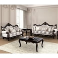thumbnail image 4 of Furniture of America Zephyra Tufted Beige Fabric 2-Piece Sofa Set in Dark Cherry, 4 of 13