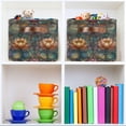 thumbnail image 6 of Yayeee Canvas Storage Basket with Handles for Shelves Fabric Bins Closet Organizer, Abstract Water Lilies Pattern, 6 of 8