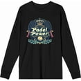 thumbnail image 4 of Padel Tennis Padel Power Adult Black Crew Neck Long Sleeve Tee-Medium, 4 of 6