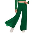 thumbnail image 2 of Haitryli Big Girls Lyrical Dance Clothes Dancing Trousers Wide-leg Pants Modern Jazz Dancewear Gymnastic Bottoms Green 10, 2 of 7
