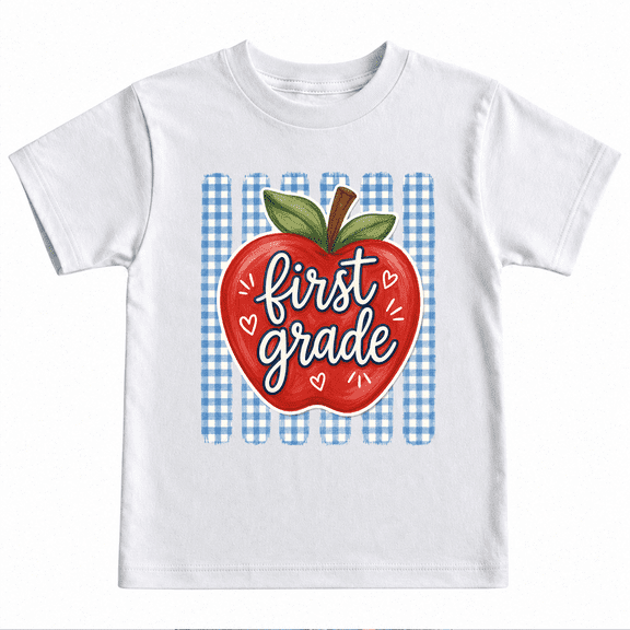 Godmerch First Grade Apple Back to School Shirt for Kids Youth Graphic T Shirt First Day School Tee