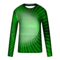 thumbnail image 4 of Pompotops T-Shirt Homme Décontracté Col Rond Manches Longues Imprimé 3D Tunnel Spatial en Solde, 4 of 5