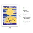thumbnail image 2 of Top of Europe See Midnight Sun in Northern Scandinavia - Sweden - Norway - Finland - Denmark - Vintage Travel Poster c.1950s - Bamboo Fine Art 290gsm Paper Print (Unframed) 18x24in, 2 of 4