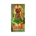 thumbnail image 2 of Festive Bow Door Curtain Decoration Hanging Cloth for Home Entrance Party Celebration Birthday Christmas Decor Multipurpose Courtyard Door Cover - 70.87 x 35.43 inches, 2 of 6