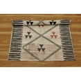 thumbnail image 4 of Casavani Handwoven Beige Bedroom Living Room Dhurrie Square Cotton Outdoor Patio Rug 5x5 feet, 4 of 5