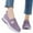 Purple, variant on Tawop Slip Resistant Work Shoes for Women Slip On Casual Flat Breathable Soft Mesh Black Size 5.5