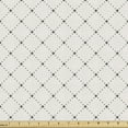 thumbnail image 1 of Geometric Rhombus Fabric by the Yard Upholstery, Simplistic Modern Symmetric Tracery with Tiny Squares Illustration, Decorative Fabric for DIY Home Accents, 10 Yards, Eggshell Grey by Ambesonne, 1 of 4