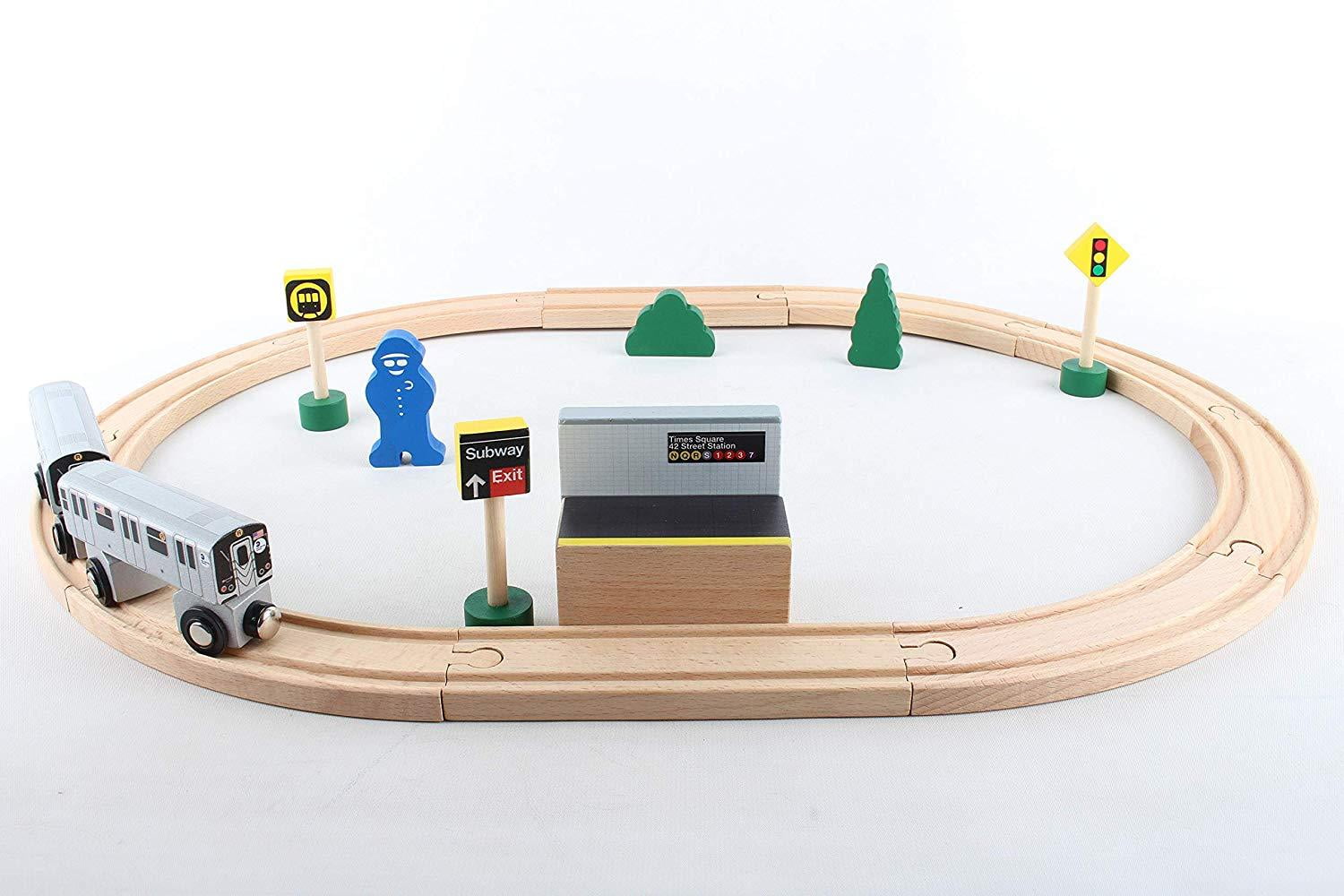 mta wooden train set