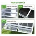 thumbnail image 4 of Barara King Large Chicken Coop, Chicken Coop, Outdoor Hen House,59" Wooden Chicken Coop w/ Wheels, Handles, 2 Nesting Boxes, 2 Trays, 4 Perches,Gray, 4 of 10