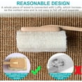 thumbnail image 3 of 1PC  Natural Exfoliating Loofah luffa loofa Bath Brush On a Stick - with Long Wooden Handle Back Brush for Men & Women - Shower Sponge Body Back Scrubber, 3 of 6