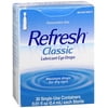 Refresh Classic Lubricant Eye Drops Non-Preserved Tears, 30 Single-Use Containers, 0.01 Oz (0.4 Ml), 4-Pack