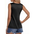 thumbnail image 3 of MOYIKO Tank Tops for Women Silk Satin V Neck Trendy Sleeveless Tops Dressy Casual Flowy Summer Shirts Loose Fit, 3 of 7