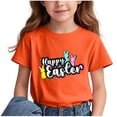 thumbnail image 2 of LIaqionyy Easter Shirts for Toddler Girl Boys Bunny Rabbit Graphic Cute Cotton Short Sleeve Tees Tops Happy Easter Casual Shirts, 2 of 4